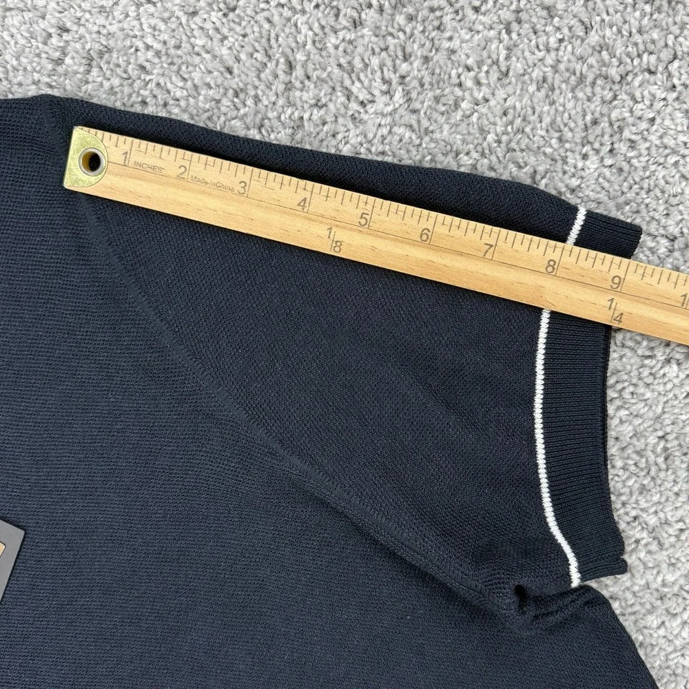 Hugo Boss Sweater Polo Men's XL Navy NWT Johnny Collar Short Sleeve Knit